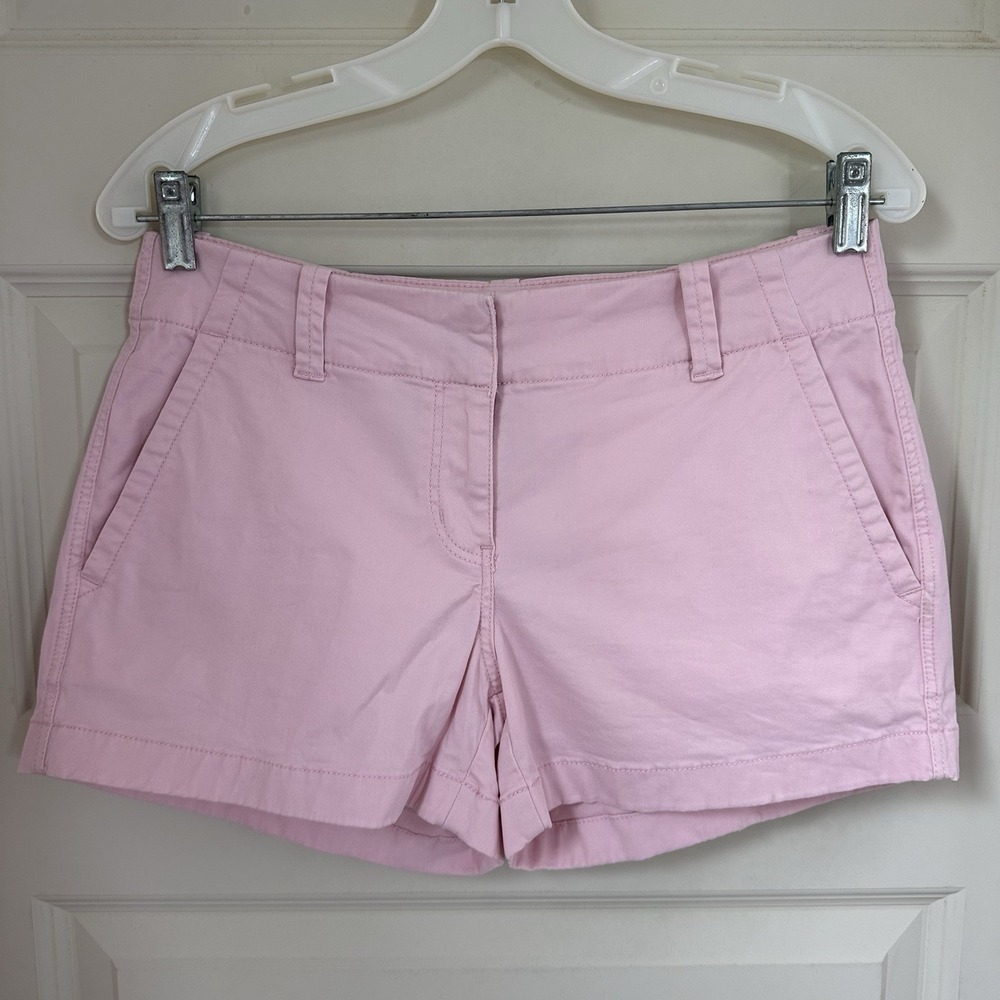 Vineyard Vines Womens Pink Chino Shorts Size 2 Cotton Stretch Preppy Summer